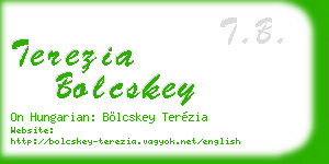 terezia bolcskey business card