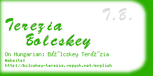terezia bolcskey business card